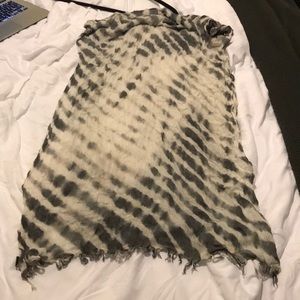 TDM Design Bamboo gray white scarf